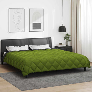 vidaXL Winter Duvet Green and Anthracite 200 x 200 cm Microfiber