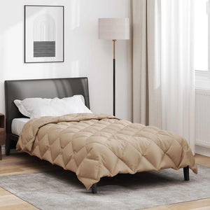 vidaXL Couette d'hiver taupe 140 x 200 cm microfibre