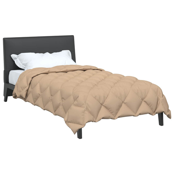 vidaXL Couette d'hiver taupe 140 x 200 cm microfibre