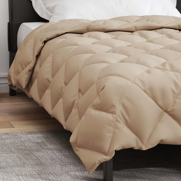 Winterbettdecke Taupe 155x220 cm Mikrofaser