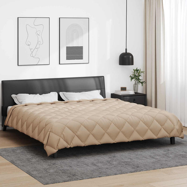 Winterbettdecke Taupe 200x200 cm Mikrofaser