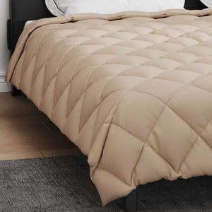 Winterbettdecke Taupe 220x240 cm Mikrofaser