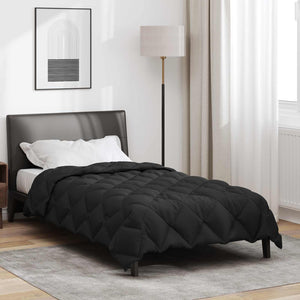 Schwarze Winterbettdecke 155 x 220 cm