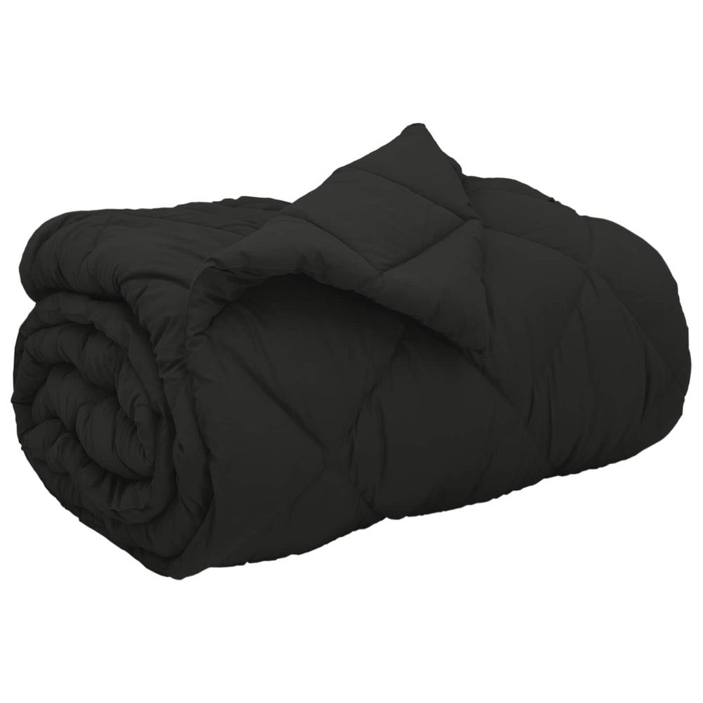 Schwarze Winterbettdecke 155 x 220 cm