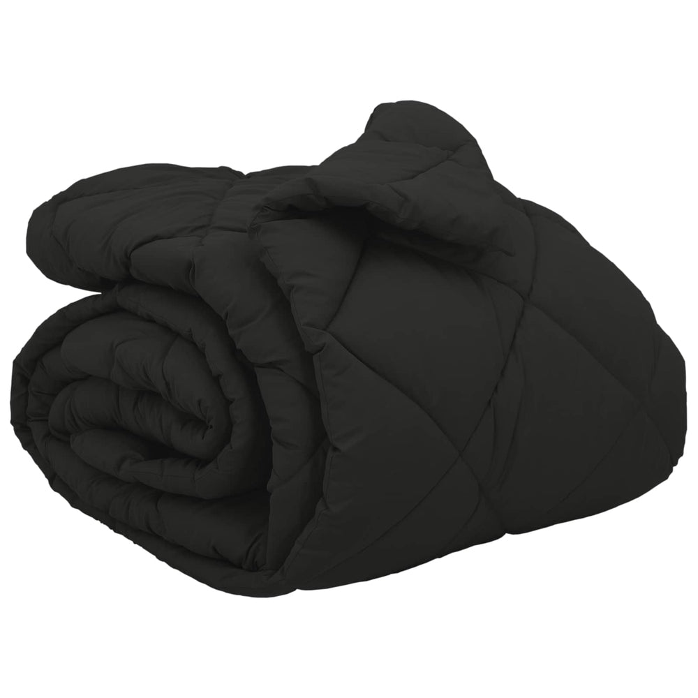Schwarze Winterbettdecke 200x200 cm Mikrofaser