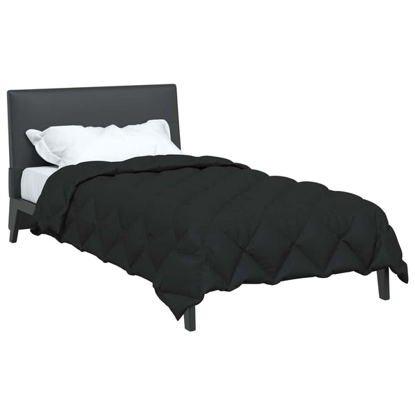 vidaXL Couette d'hiver noire 135 x 220 cm microfibre