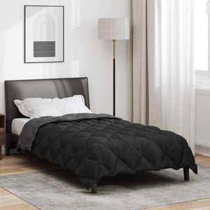 Winterbettdecke 140x200 cm Schwarz Anthrazit