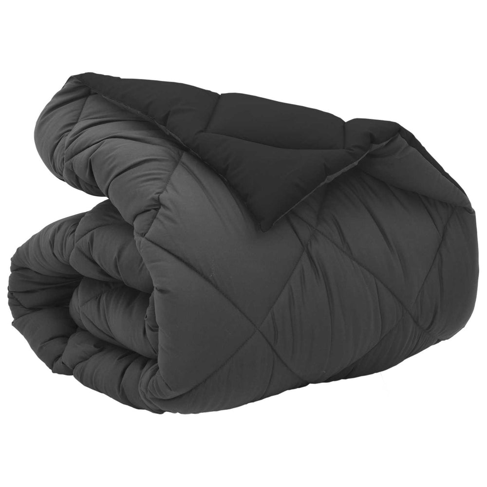 Winterbettdecke 140x200 cm Schwarz Anthrazit