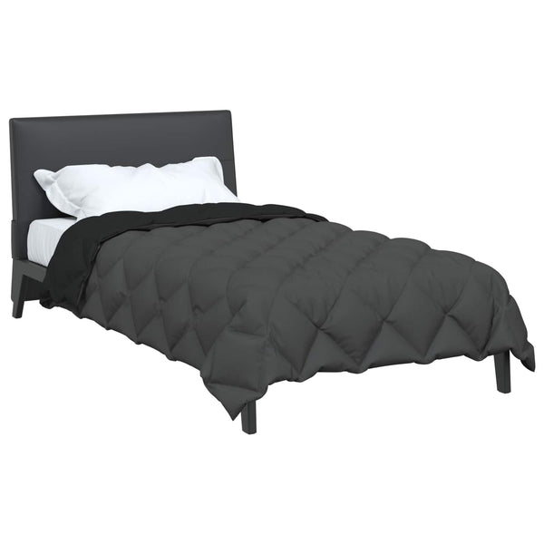 Winterbettdecke 140x200 cm Schwarz Anthrazit