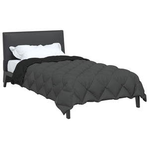 Winterbettdecke 135x220 cm Schwarz Anthrazit Mikrofaser