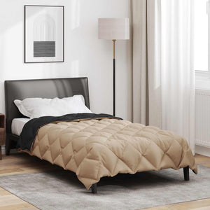 Winterbettdecke 140x200 cm Schwarz Taupe Mikrofaser