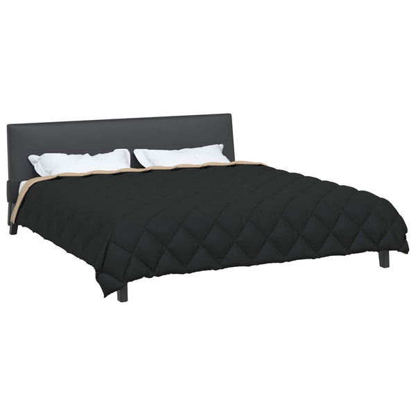 Winterbettdecke 200x240 cm Schwarz Taupe Mikrofaser
