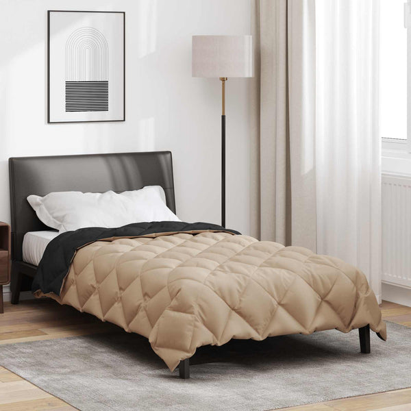 Winterbettdecke Schwarz/Taupe 140x220cm