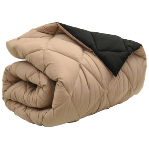 Winterbettdecke Schwarz/Taupe 140x220cm