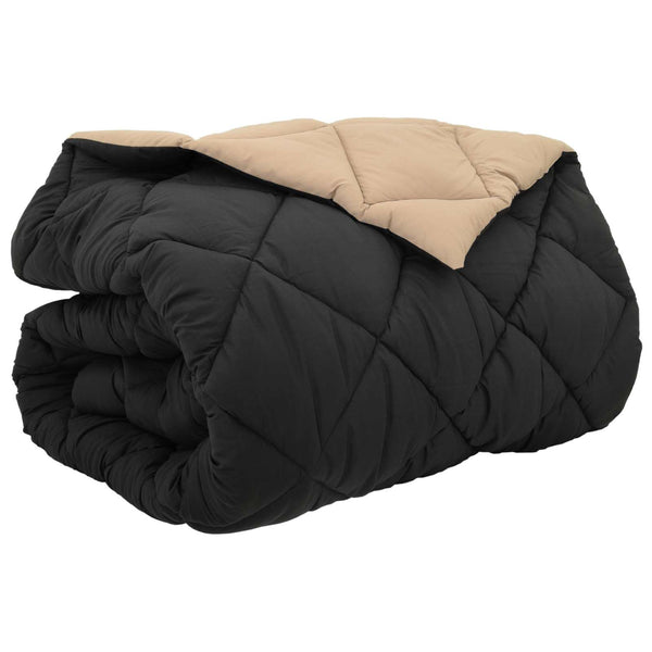 Winterbettdecke Schwarz Taupe 200x220 cm