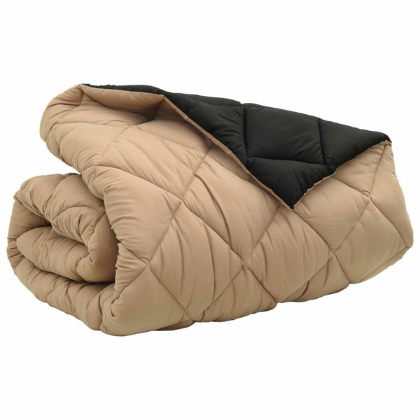 Winterbettdecke 220x240 cm Schwarz Taupe