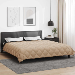 Winterbettdecke 220x260 cm Schwarz Taupe Mikrofaser