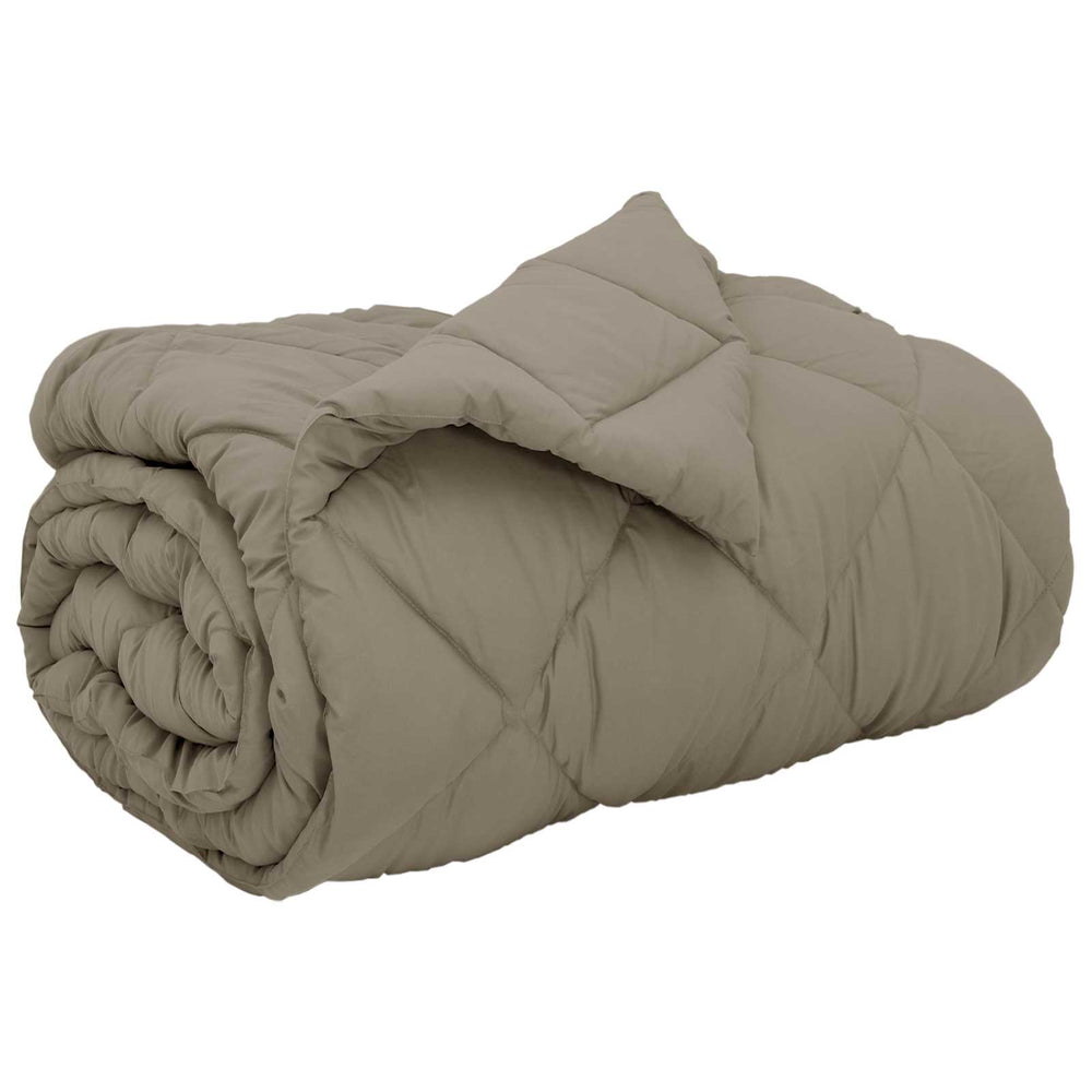 vidaXL Winter Duvet Light Grey 140 x 200 cm Microfiber