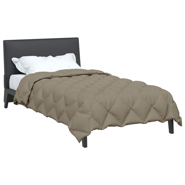 vidaXL Winter Duvet Light Grey 140 x 200 cm Microfiber