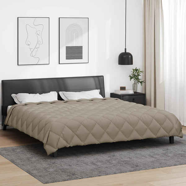 vidaXL Winter Duvet Light Grey 220 x 260 cm Microfiber