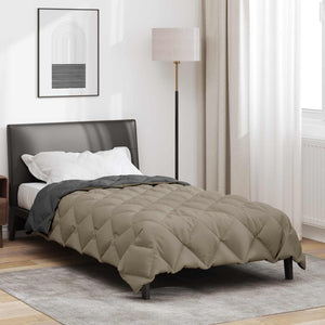 vidaXL Couette d'hiver gris clair et anthracite 140 x 200 cm microfibre