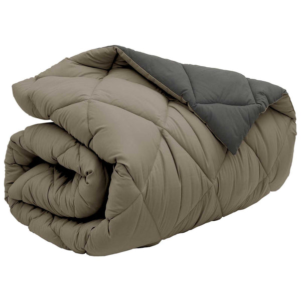 vidaXL Couette d'hiver gris clair et anthracite 140 x 200 cm microfibre