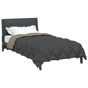 vidaXL Couette d'hiver gris clair et anthracite 140 x 200 cm microfibre