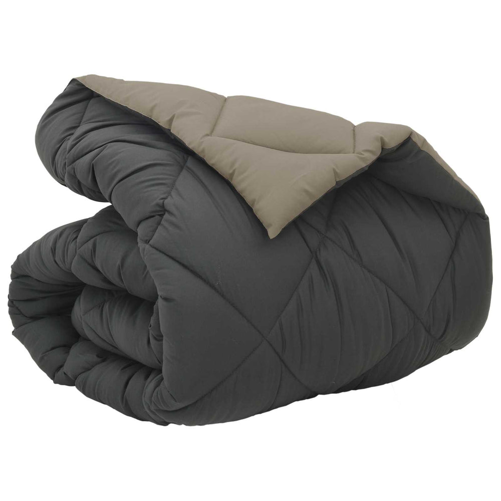 vidaXL Couette d'hiver gris clair et anthracite 155 x 220 cm microfibre
