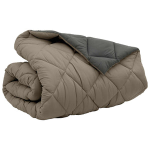 vidaXL Winter Duvet Light Grey and Anthracite 200 x 240 cm Microfiber