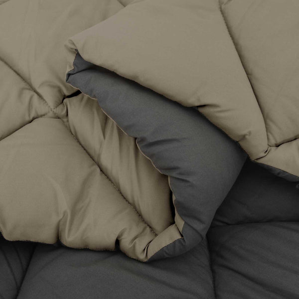 vidaXL Couette d'hiver gris clair et anthracite 140 x 220 cm microfibre