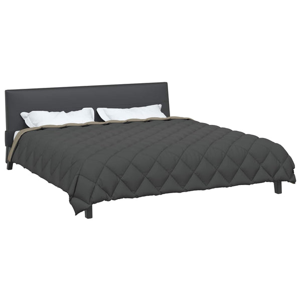 vidaXL Couette d'hiver Gris clair et anthracite 240 x 260 cm Microfibre