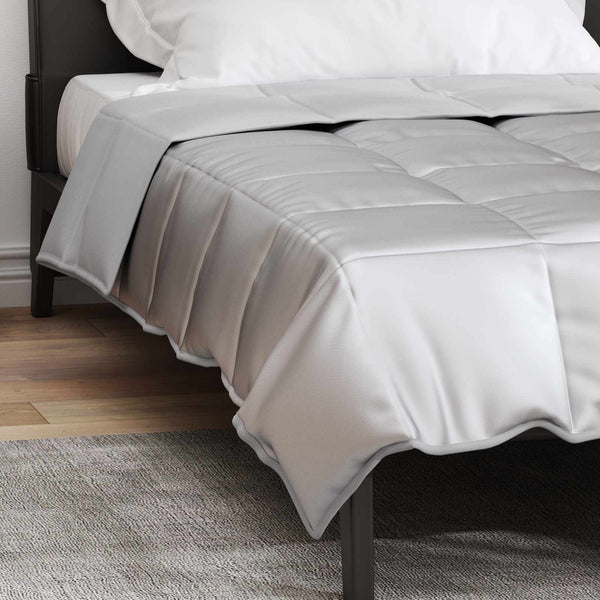 Sommerdecke Silber 135x200 cm Satin Mikrofaser