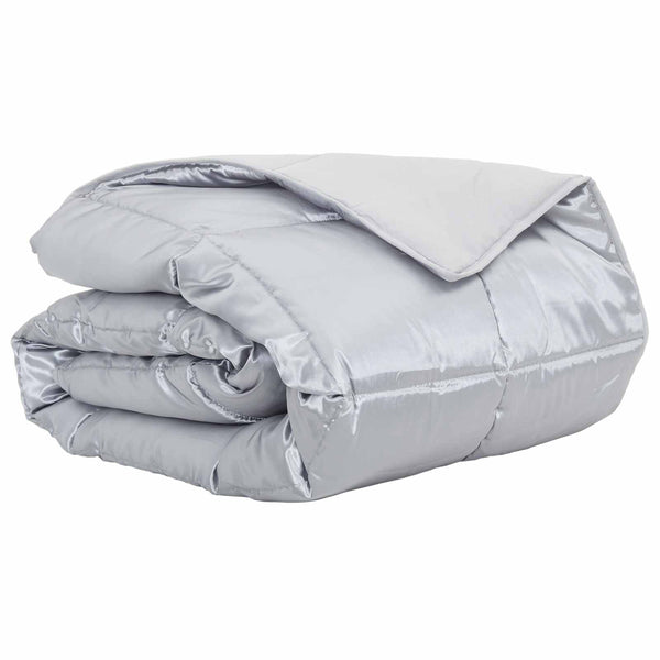Sommerdecke Silber 135x200 cm Satin Mikrofaser