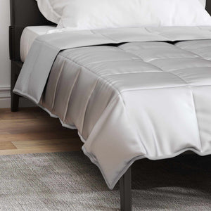 vidaXL Couverture d'été Argentée 140 x 200 cm Satin et Microfibre