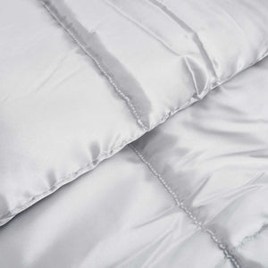 vidaXL Couverture d'été Argentée 155 x 220 cm Satin et Microfibre