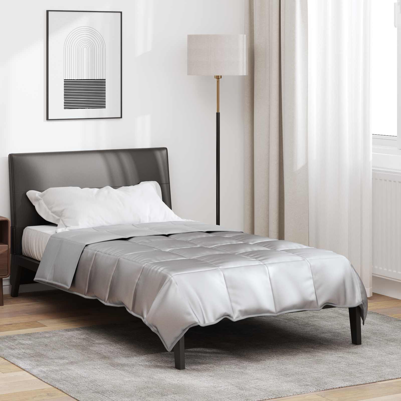 Silberne Sommerdecke 135 x 220 cm