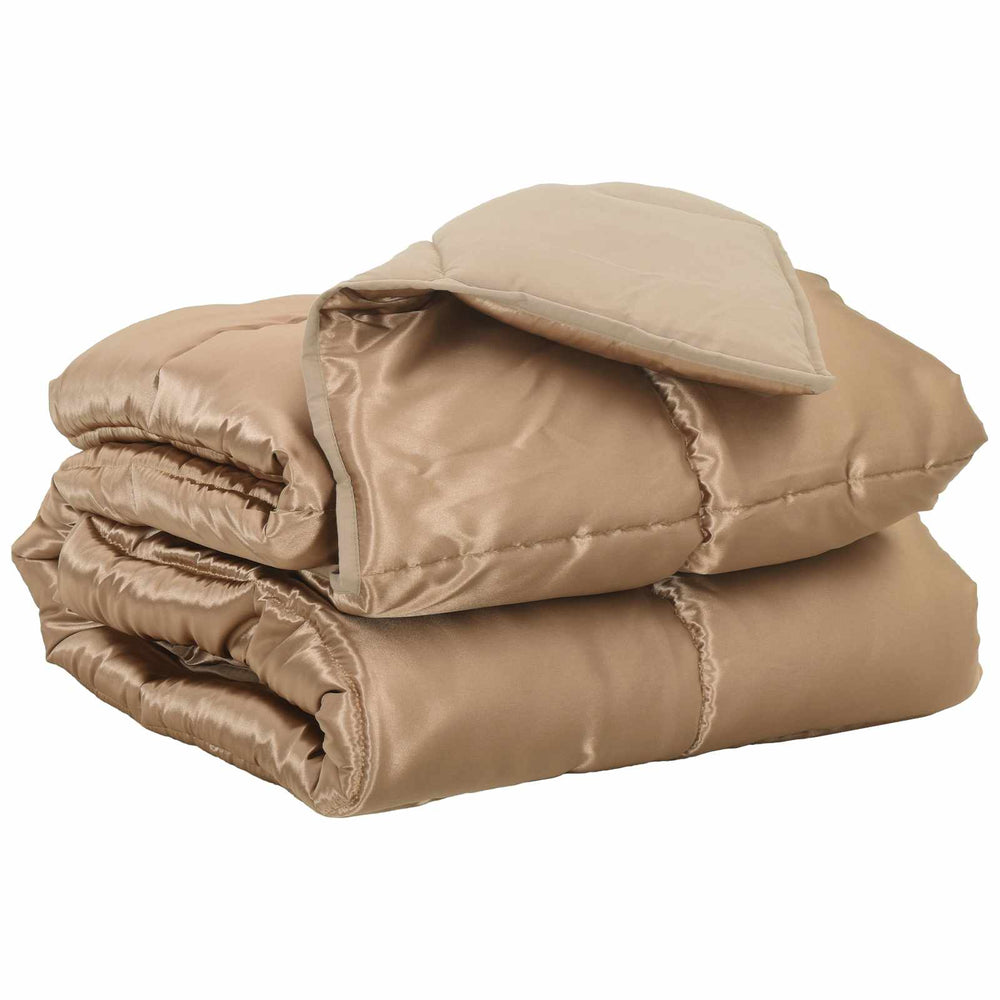 vidaXL All-Season Duvet Gold 135 x 200 cm Satin and Microfiber