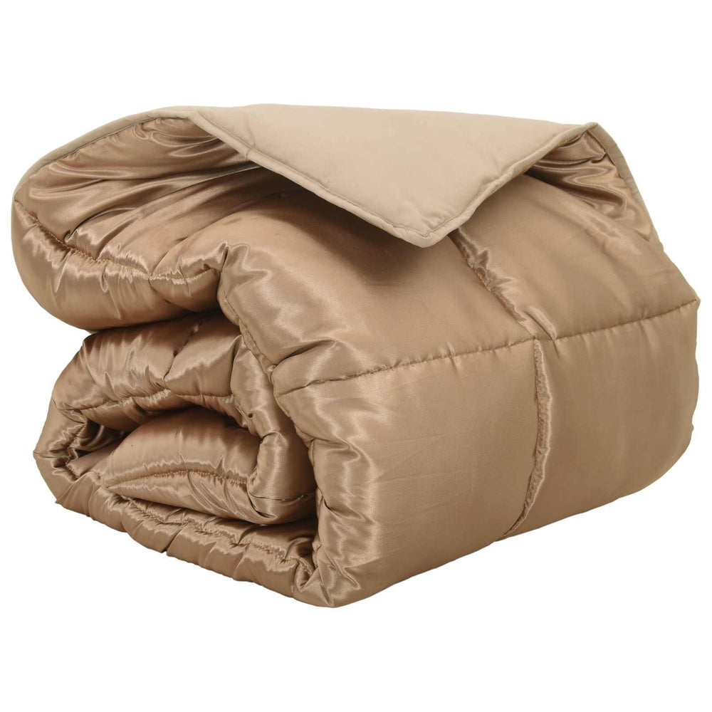 vidaXL Couette d'hiver or 140 x 220 cm satin et microfibre