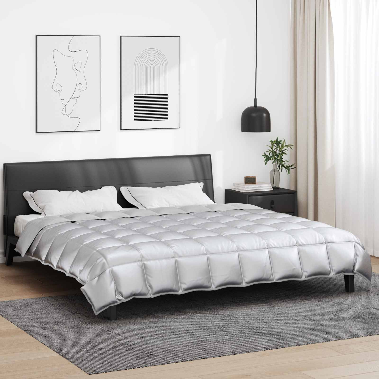 Winterbettdecke Silber 220x260 cm