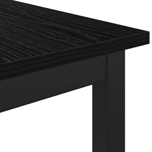 vidaXL Banc noir aspect chêne 80 x 35 x 45 cm Matériau à base de bois