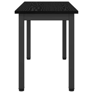 vidaXL Banc noir aspect chêne 80 x 35 x 45 cm Matériau à base de bois