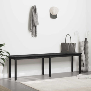Bank Schwarz Eichen-Optik 160 cm