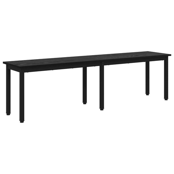 Bank Schwarz Eichen-Optik 160 cm