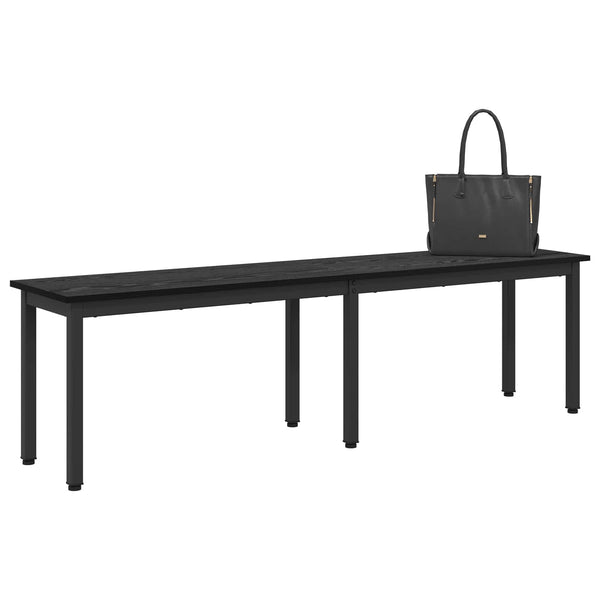 Bank Schwarz Eichen-Optik 160 cm