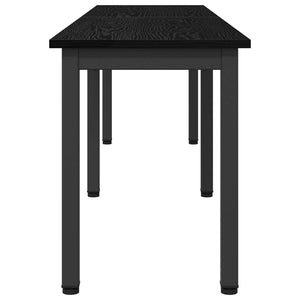 Bank Schwarz Eichen-Optik 160 cm