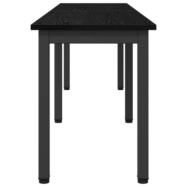 Bank Schwarz Eichen-Optik 160 cm