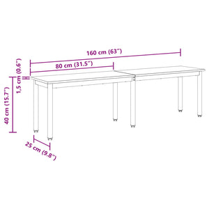 Sonoma Bank 160 cm Holzwerkstoff