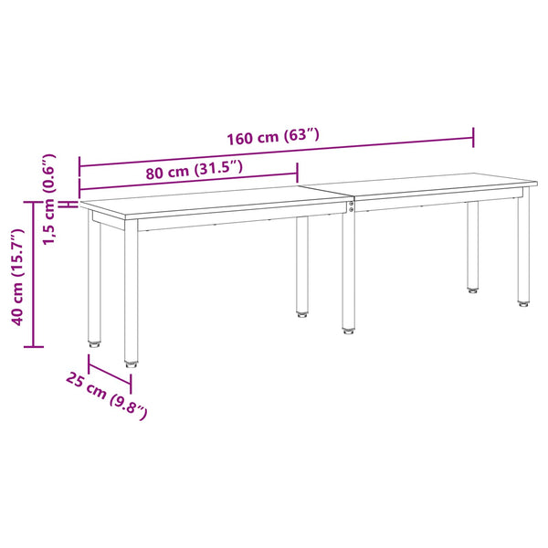 Sonoma Bank 160 cm Holzwerkstoff