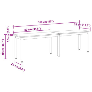 Bank Altholz 160 cm