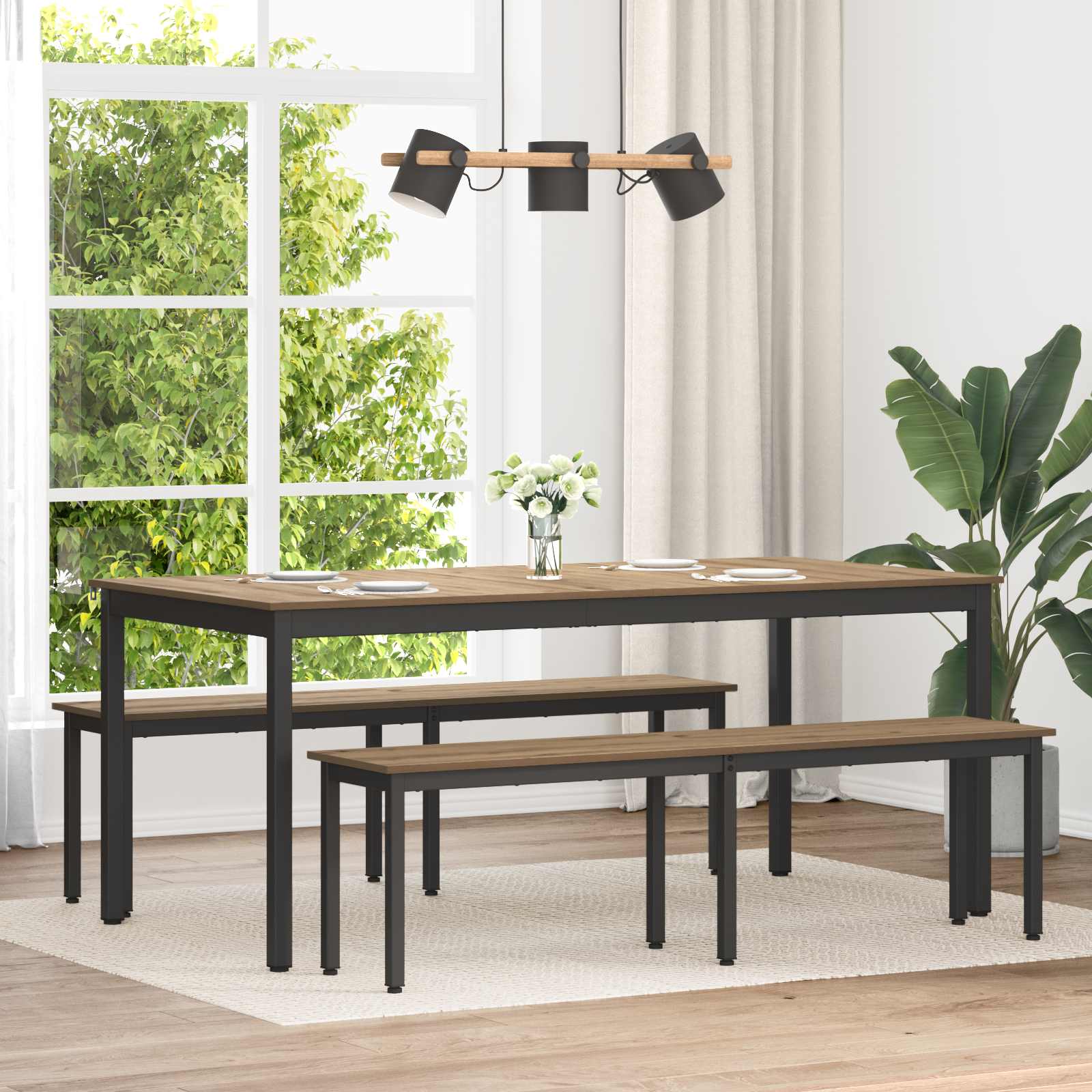 Eichenbank 160 cm für Ess- & Wohnzimmer